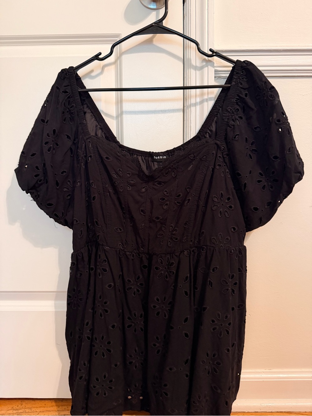 torrid Black Eyelet Corset Blouse